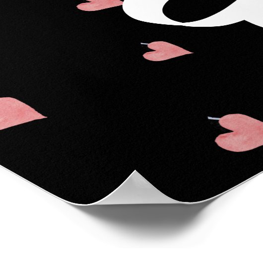 50 en Fabulous Birthday Poster (Hoek)