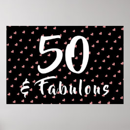 50 en Fabulous Birthday Poster
