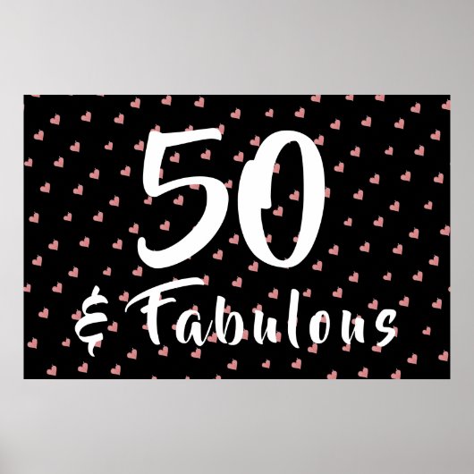 50 en Fabulous Birthday Poster (Voorkant)