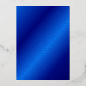 50 en Fabulous Birthday Royal Blue & Gold Folie Uitnodiging (Achterkant)