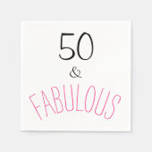 50 en Fabulous Birthday Servet (Voorkant)