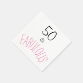 50 en Fabulous Birthday Servet (Hoek)