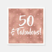 50 en Fabulous Birthday Servet (Voorkant)