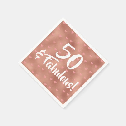 50 en Fabulous Birthday Servet (Hoek)