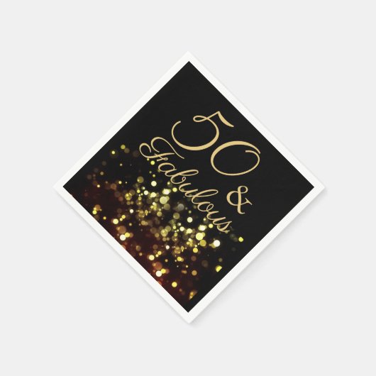 50 en Fabulous Birthday Servet (Hoek)