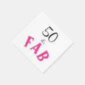 50 en Fabulous Birthday Servet (Hoek)
