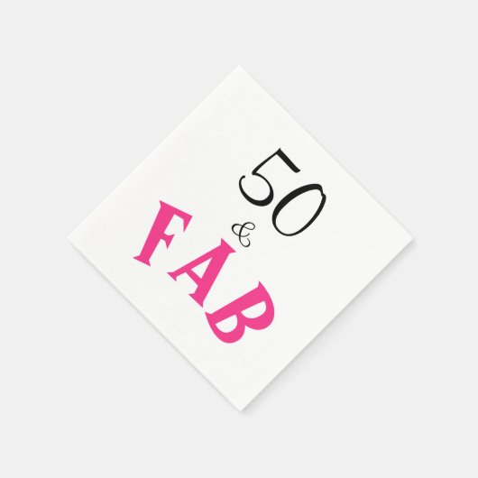 50 en Fabulous Birthday Servet (Hoek)
