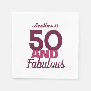 50 en Fabulous Birthday Servet