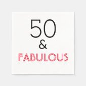 50 en Fabulous Birthday Servet (Voorkant)
