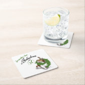 50 en Fabulous Birthday Sheltie Dog Green Kartonnen Onderzetters (Insitu)