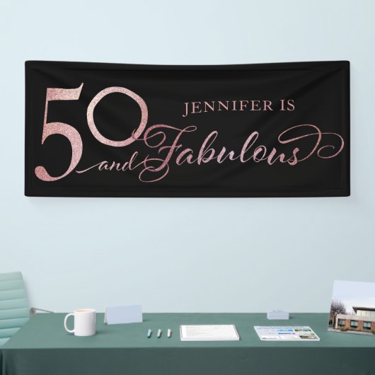 50 en Fabulous Birthday Spandoek (Beurs)