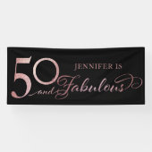 50 en Fabulous Birthday Spandoek (Horizontaal)