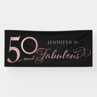 50 en Fabulous Birthday Spandoek