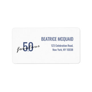 50 en Fabulous Birthday, speciaal gepersonaliseerd Etiket