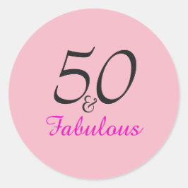 50 en Fabulous Birthday stickers