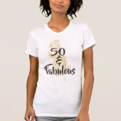 50 en Fabulous Birthday T-shirt (Voorkant)