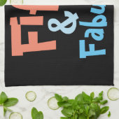 50 en Fabulous Birthday Theedoek (Gevouwen)