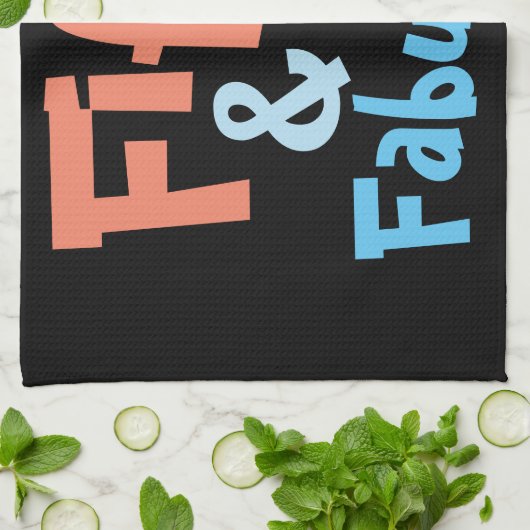 50 en Fabulous Birthday Theedoek (Gevouwen)