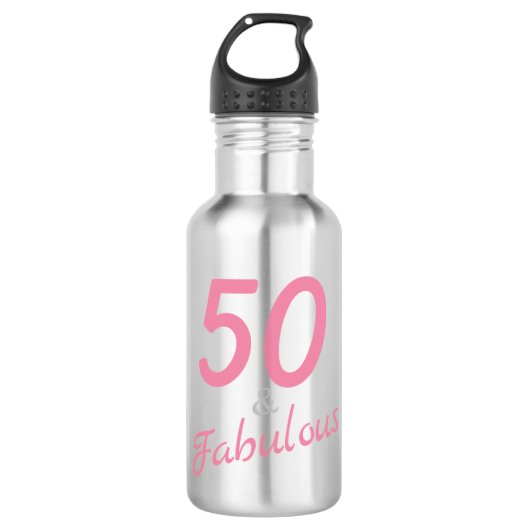 50 en Fabulous Birthday Waterfles (Voorkant)