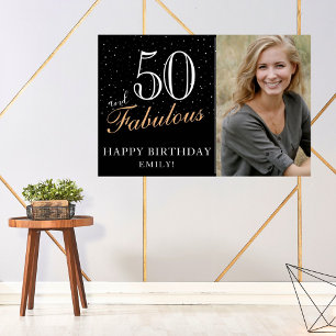 50 en Fabulous Black 50th Birthday Party foto Poster