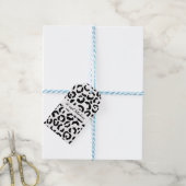 50 en Fabulous Black and White Cheetah Print Cadeaulabel (Met Touw)