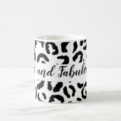 50 en Fabulous Black and White Cheetah Print Koffiemok (Center)