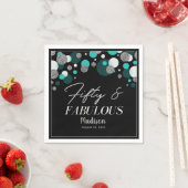 50 en Fabulous Black en Blauwgroen Napkins Servet (Insitu)