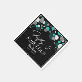 50 en Fabulous Black en Blauwgroen Napkins Servet (Hoek)
