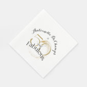 50 en Fabulous Black en Gold 50e verjaardag Servet (Hoek)