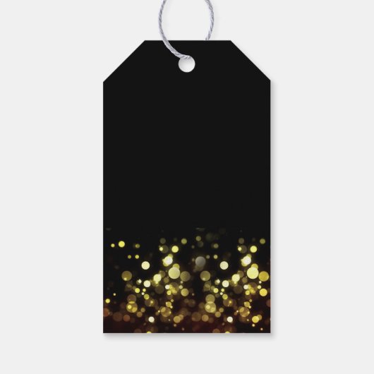 50 en Fabulous Black en Gold Birthday Cadeaulabel (Achterkant)