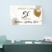 50- en Fabulous Black Gold-feestballonnen Spandoek (Beurs)