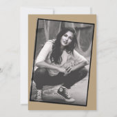 50 en Fabulous Black Gold Party Kaart (Achterkant)