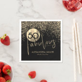 50 en Fabulous Black Gold Party Servet (Insitu)