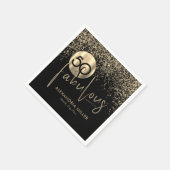 50 en Fabulous Black Gold Party Servet (Hoek)