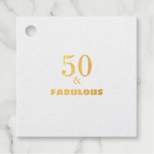 50 en Fabulous Black Gold Ythday Party Cute Bedankjes Labels