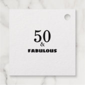50 en Fabulous Black Gold Ythday Party Cute Bedankjes Labels (Achterkant)