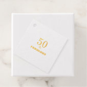 50 en Fabulous Black Gold Ythday Party Cute Bedankjes Labels (Met doos)