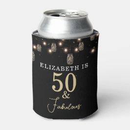 50 en Fabulous Black met String Lights Blikjeskoeler