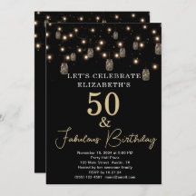 50 en Fabulous Black met String Lights