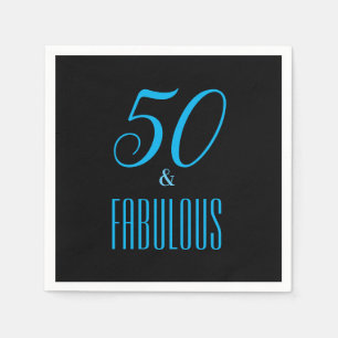 50 en Fabulous Black Party Napkin Servet