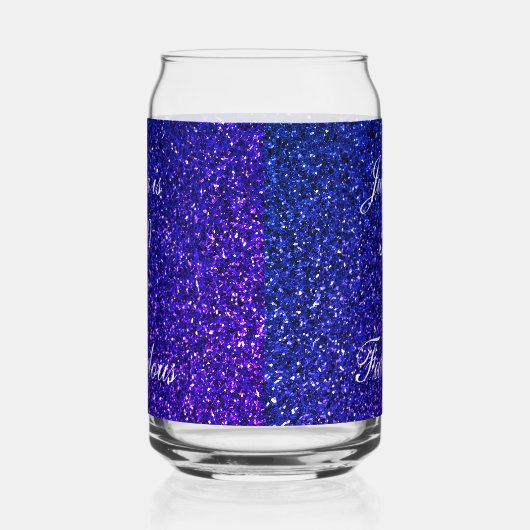 50 En Fabulous Blauw Glitter Verjaardagscadeau Fav Blikvorm Glas (Rechts)