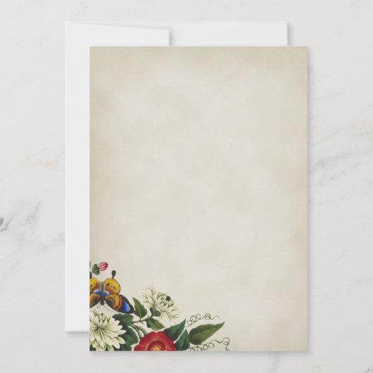 "50 en Fabulous" Bloemen Verjaardagsfeestuitnodigi Kaart (Achterkant)