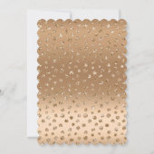 50 en Fabulous Blush Pink Black Scallop Verjaardag Kaart (Achterkant)