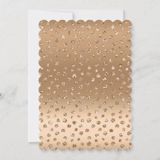 50 en Fabulous Blush Pink Black Scallop Verjaardag Kaart (Achterkant)