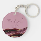 50 en Fabulous Burgundy Pink Hartelijk dank Sleutelhanger (Achterkant)