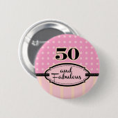 50 en Fabulous Button (Voorkant /achterkant)
