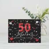 50 en Fabulous | Casino Vegas Birthday Kaart (Staand voorkant)