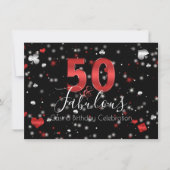 50 en Fabulous | Casino Vegas Birthday Kaart (Voorkant)
