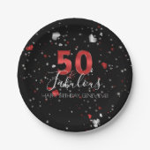 50 en Fabulous | Casino Vegas Birthday Papieren Bordje (Voorkant)