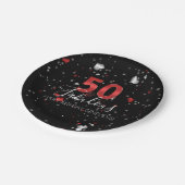 50 en Fabulous | Casino Vegas Birthday Papieren Bordje (Gekanteld)